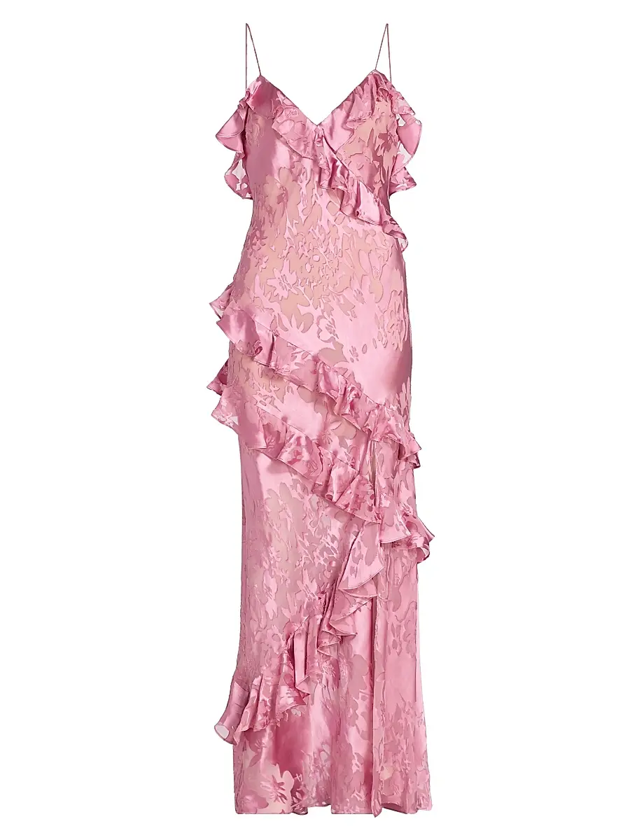 LoveShackFancy Women's Dean Floral Ruffled Maxi Dress - Dusty Rose | Image 1 LoveShackFancy Women's Dean Floral Ruffled Maxi Dress - Dusty Rose | Image 1