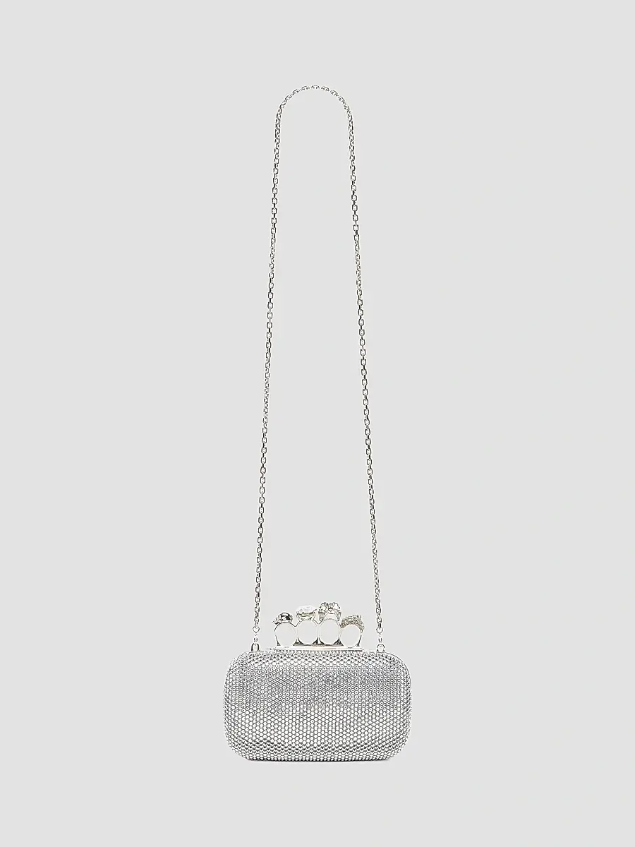 Alexander McQueen Women's Embellished Skull Leather Clutch - Lead | Thumbnail 7 Alexander McQueen Women's Embellished Skull Leather Clutch - Lead | Thumbnail 7