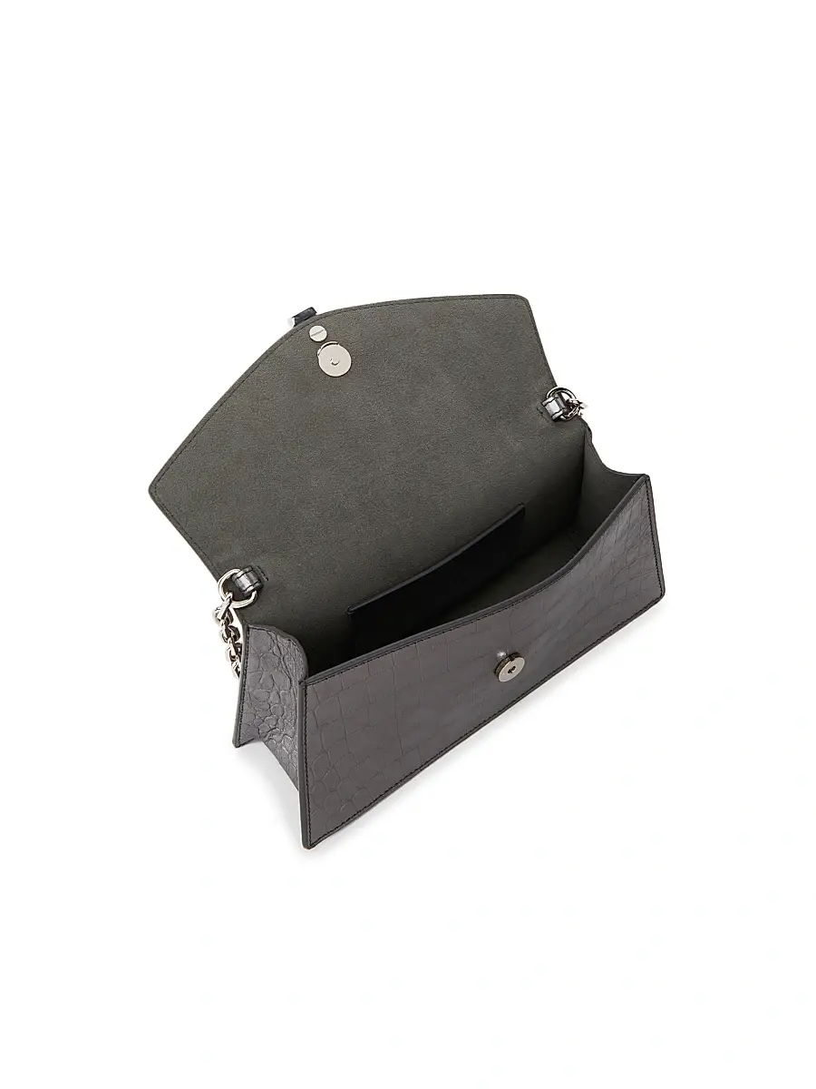 Alexander McQueen Women's Skull Mini Crocodile-Embossed Metallic Leather Shoulder Bag | Thumbnail 4 Alexander McQueen Women's Skull Mini Crocodile-Embossed Metallic Leather Shoulder Bag | Thumbnail 4