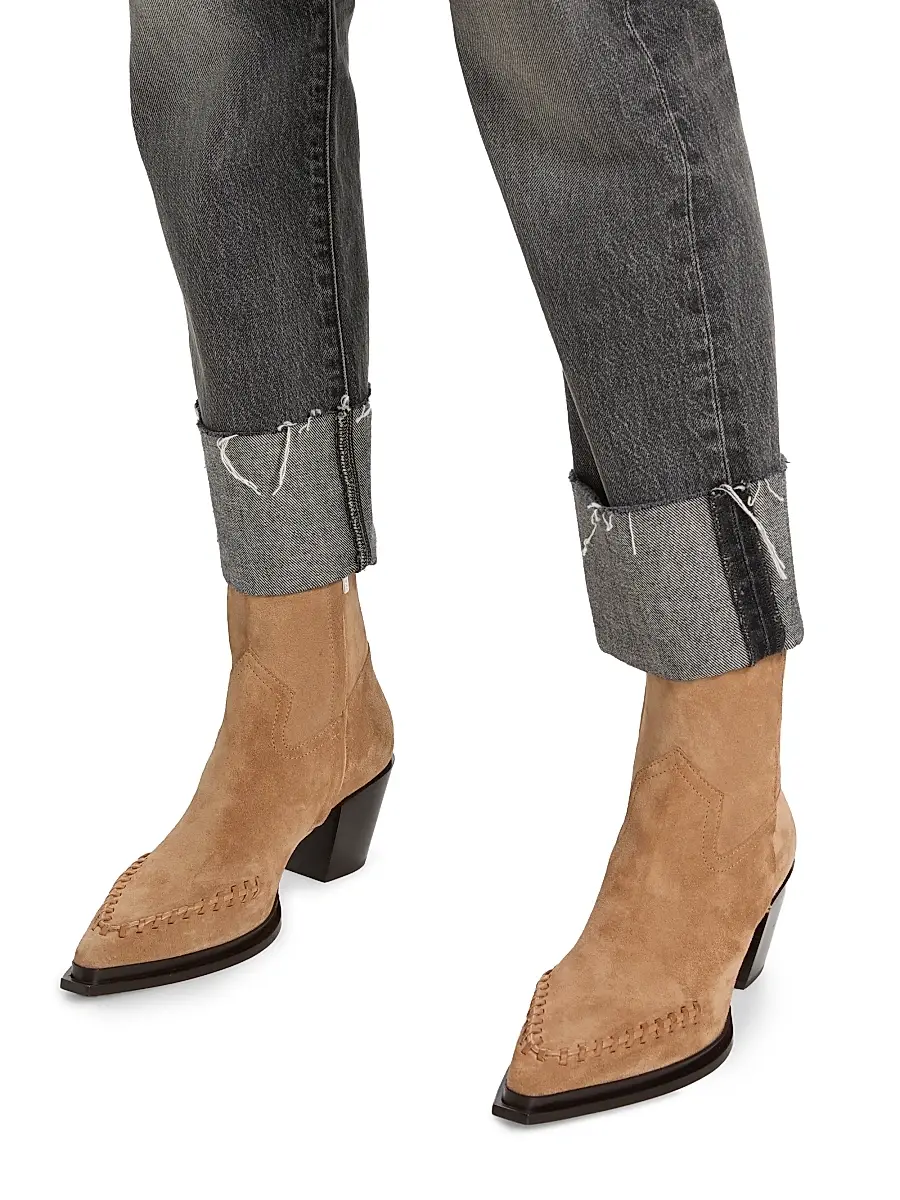 R13 Women's Romeo Cuffed Hem Cotton Straight-Leg Jeans | Thumbnail 6