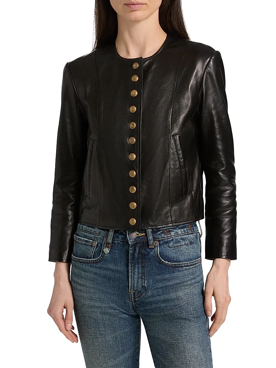 R13 Women's Leather Jacket | Thumbnail 3 R13 Women's Leather Jacket | Thumbnail 3