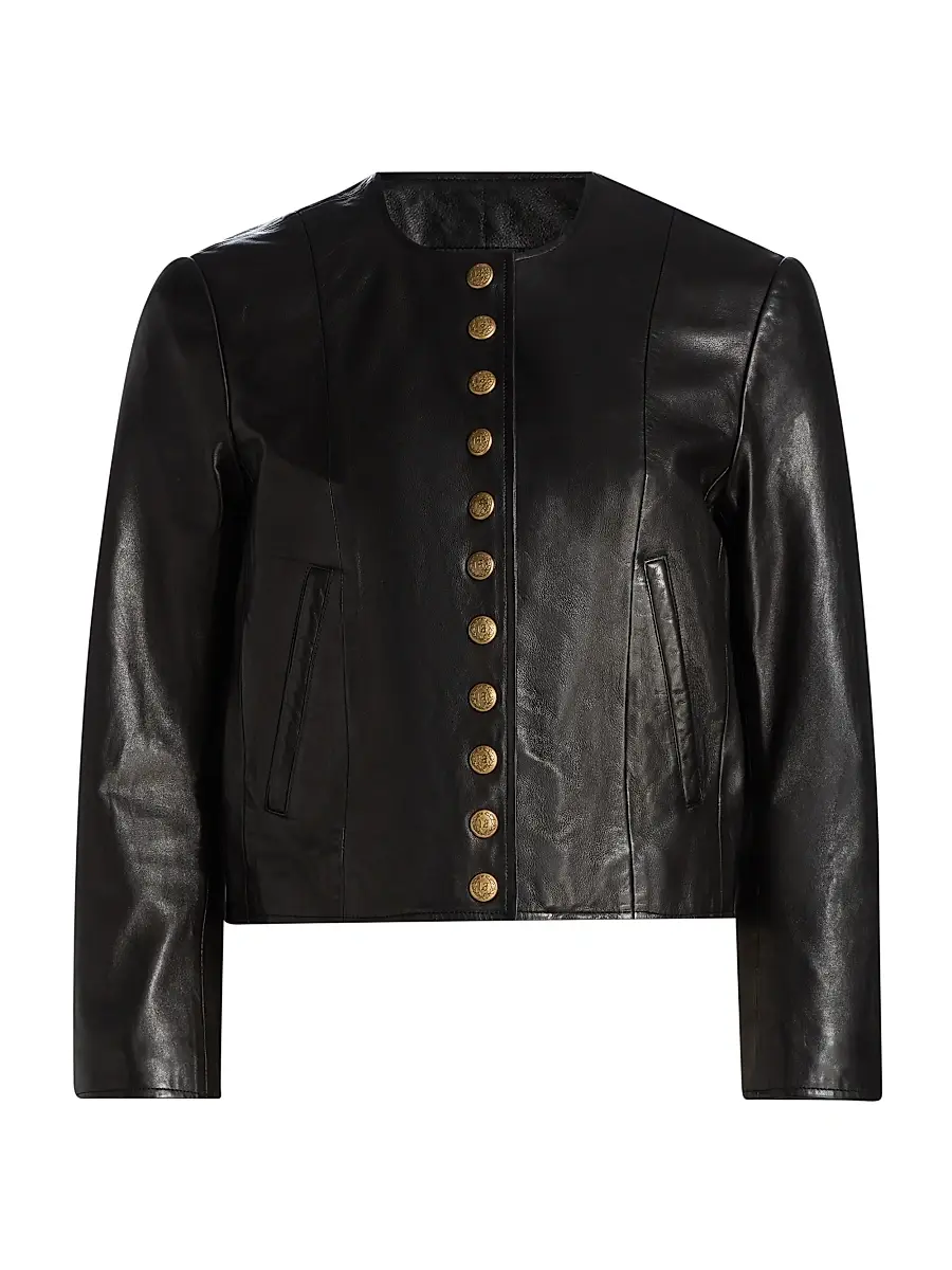 R13 Women's Leather Jacket - Black - Size Medium | Image 1 R13 Women's Leather Jacket - Black - Size Medium | Image 1