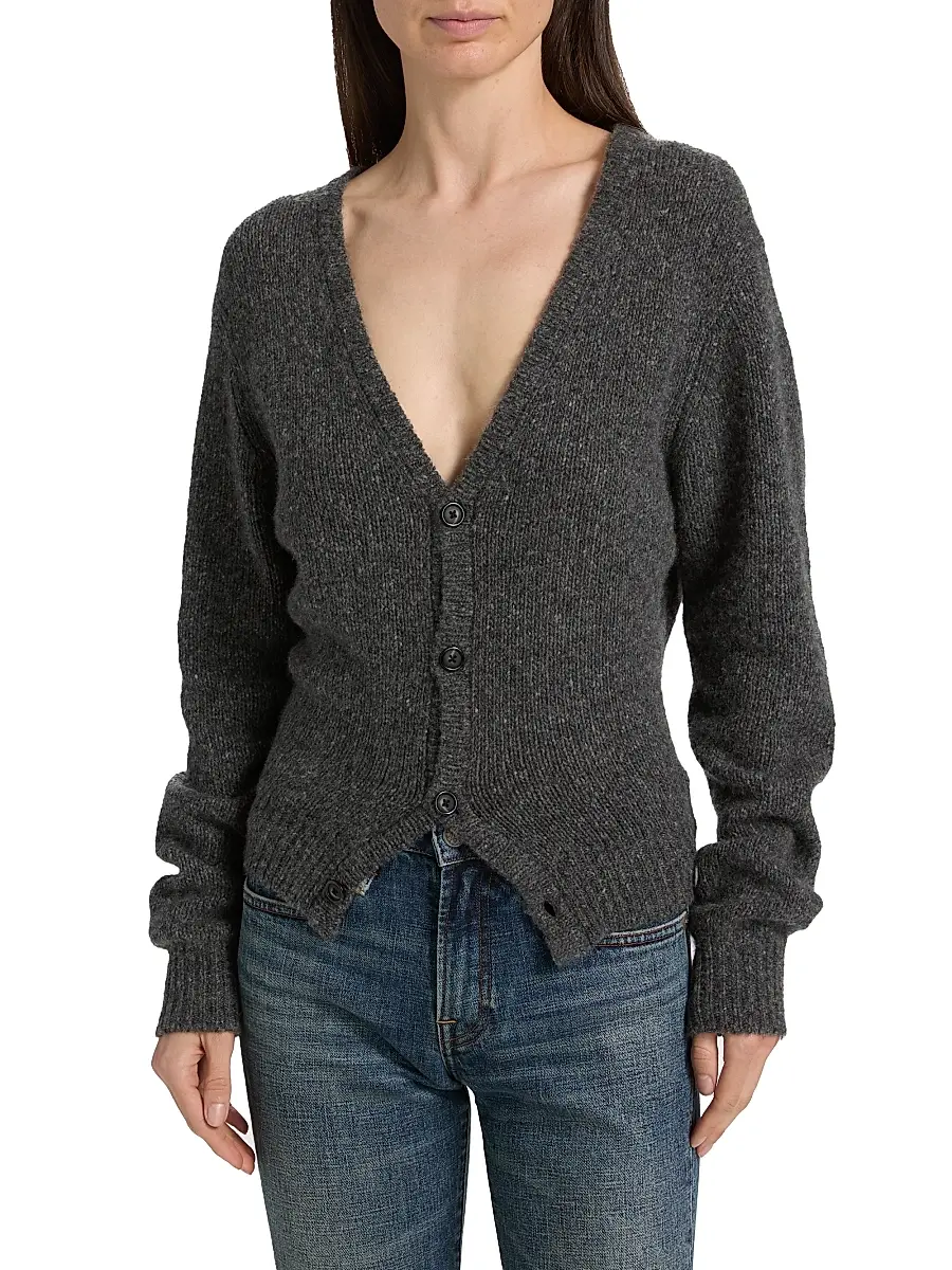R13 Women's Cashmere Split-Hem Cardigan | Thumbnail 3 R13 Women's Cashmere Split-Hem Cardigan | Thumbnail 3