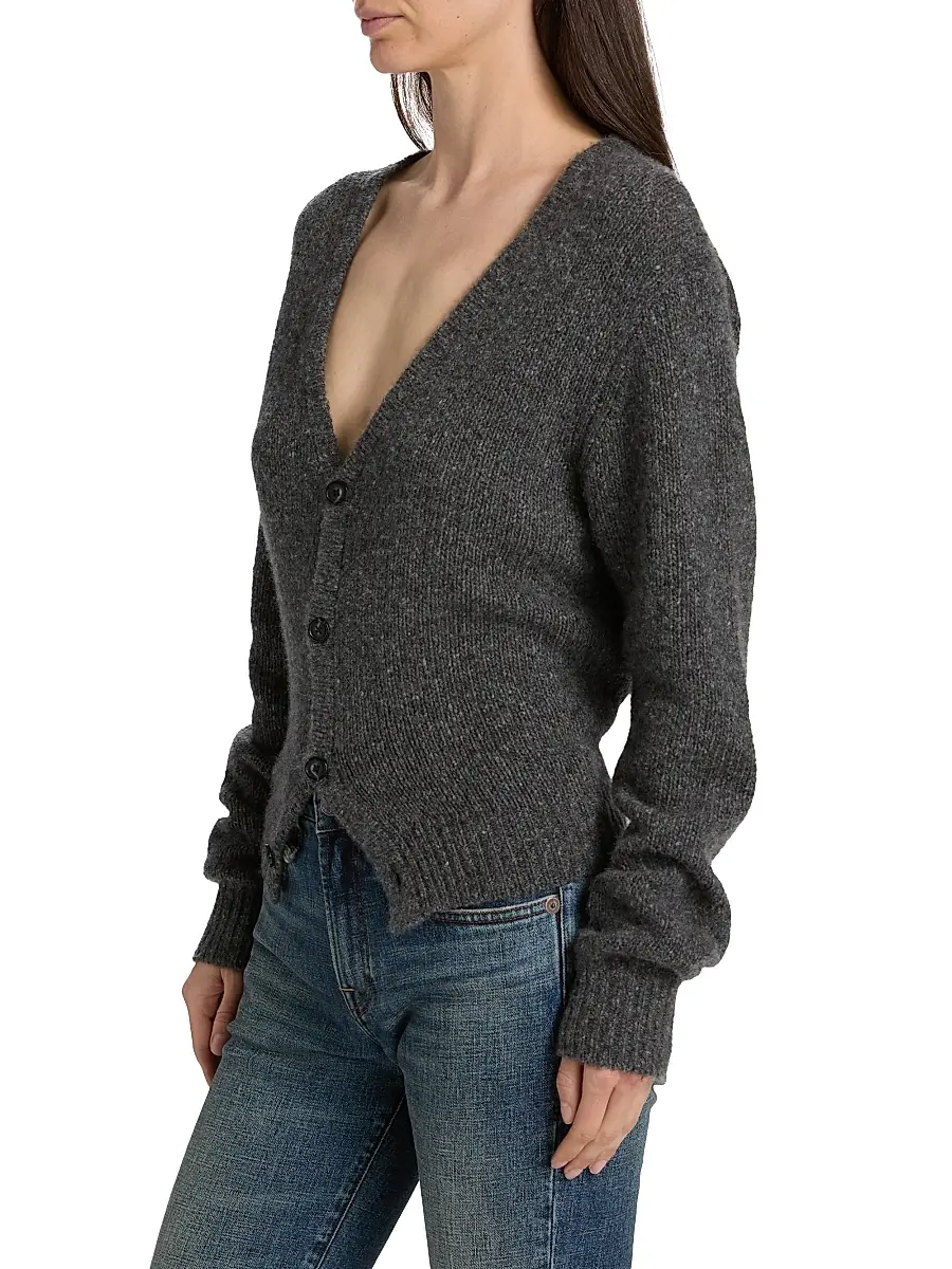 R13 Women's Cashmere Split-Hem Cardigan | Thumbnail 4 R13 Women's Cashmere Split-Hem Cardigan | Thumbnail 4