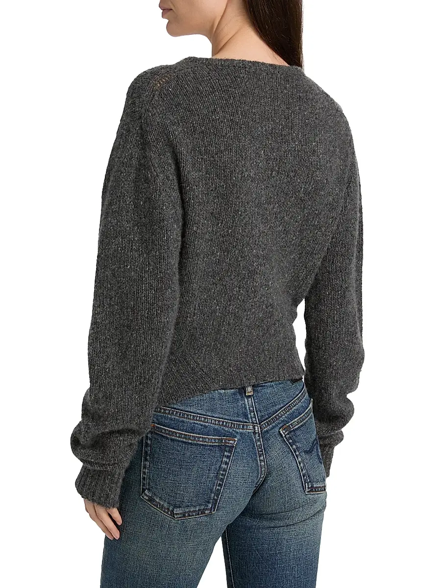R13 Women's Cashmere Split-Hem Cardigan | Thumbnail 5 R13 Women's Cashmere Split-Hem Cardigan | Thumbnail 5