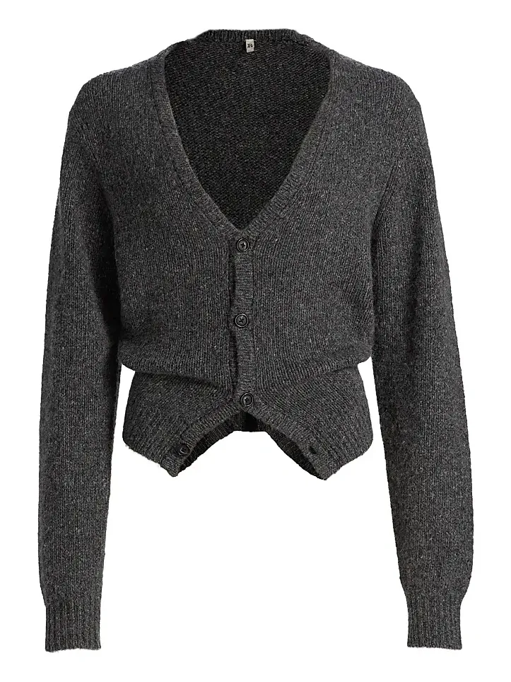 Women's Cashmere Split-Hem Cardigan