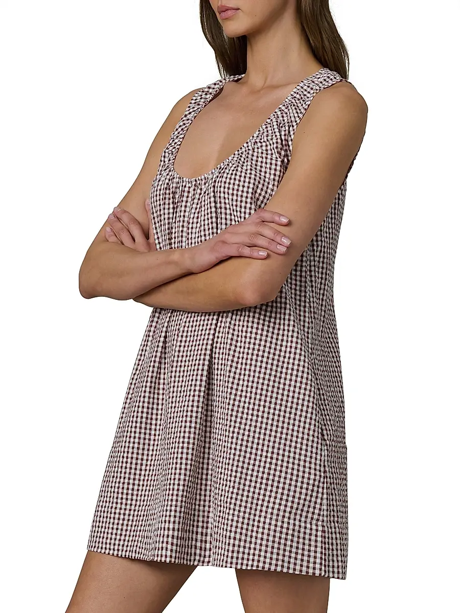 Joe's Jeans Women's Ana Gingham Cotton-Blend Shift Minidress | Thumbnail 3 Joe's Jeans Women's Ana Gingham Cotton-Blend Shift Minidress | Thumbnail 3