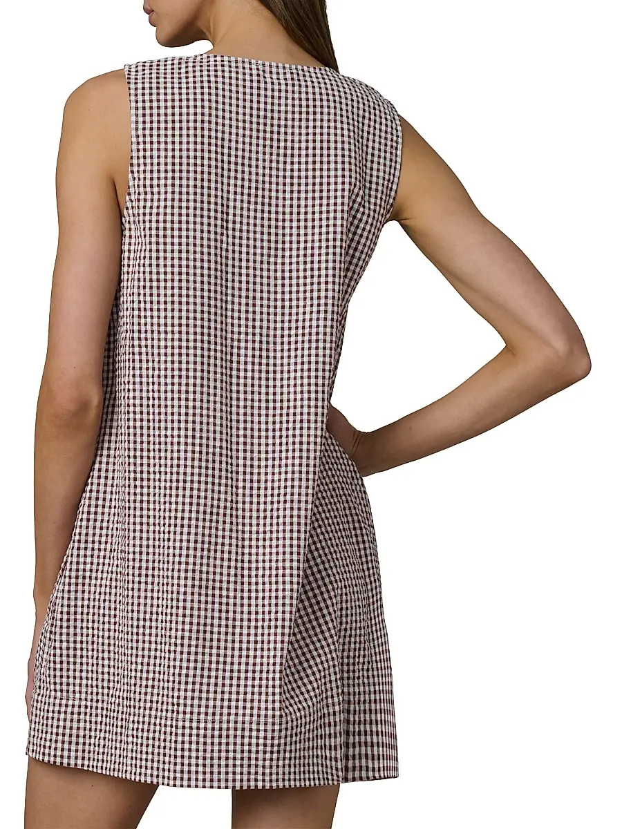 Joe's Jeans Women's Ana Gingham Cotton-Blend Shift Minidress | Thumbnail 4 Joe's Jeans Women's Ana Gingham Cotton-Blend Shift Minidress | Thumbnail 4