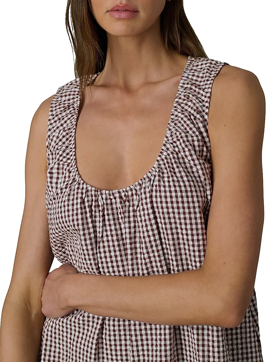 Joe's Jeans Women's Ana Gingham Cotton-Blend Shift Minidress | Thumbnail 5 Joe's Jeans Women's Ana Gingham Cotton-Blend Shift Minidress | Thumbnail 5
