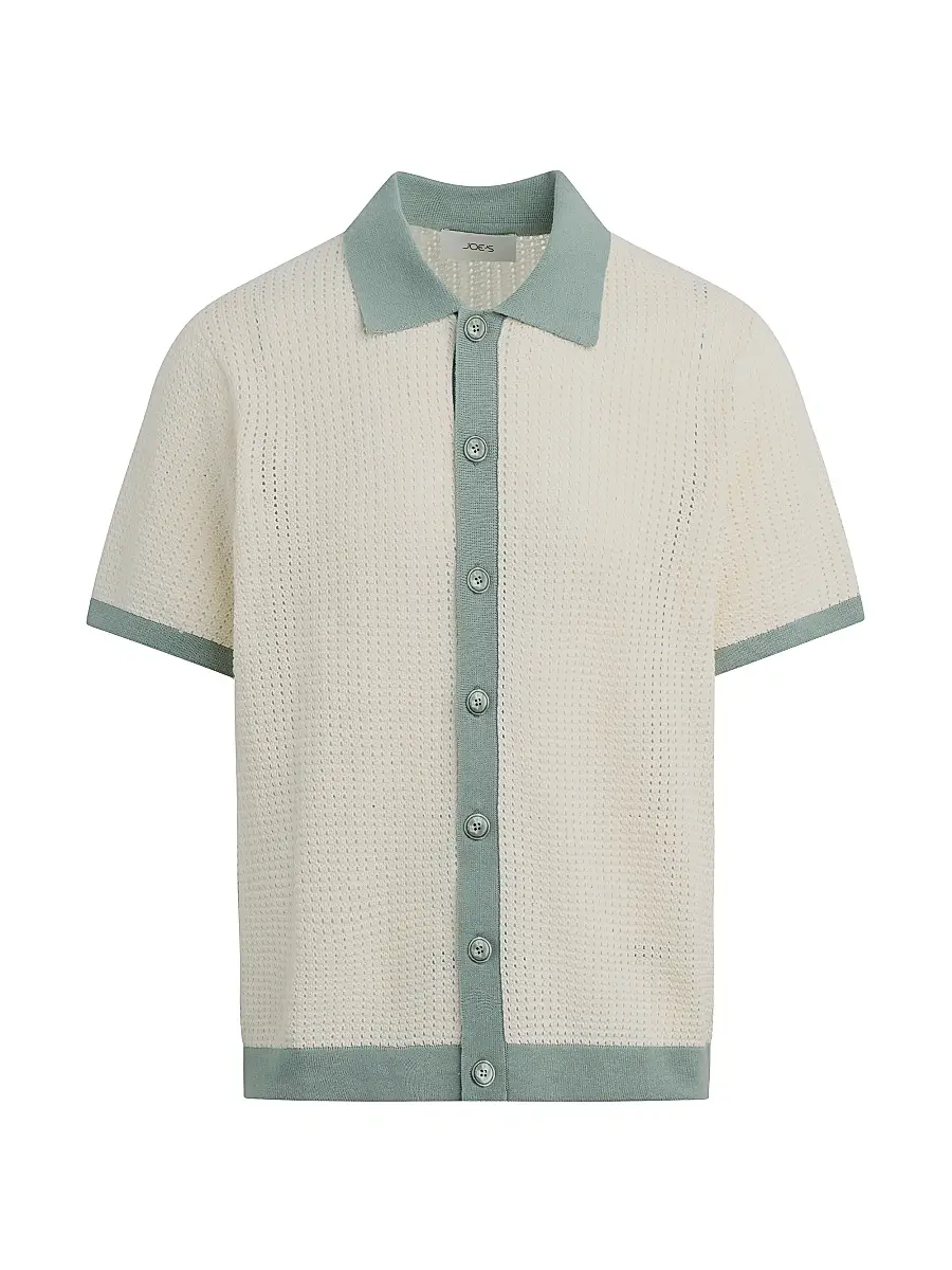 Joe's Jeans Men's Cabana Crochet Cardigan - Egret - Size XL | Image 1 Joe's Jeans Men's Cabana Crochet Cardigan - Egret - Size XL | Image 1