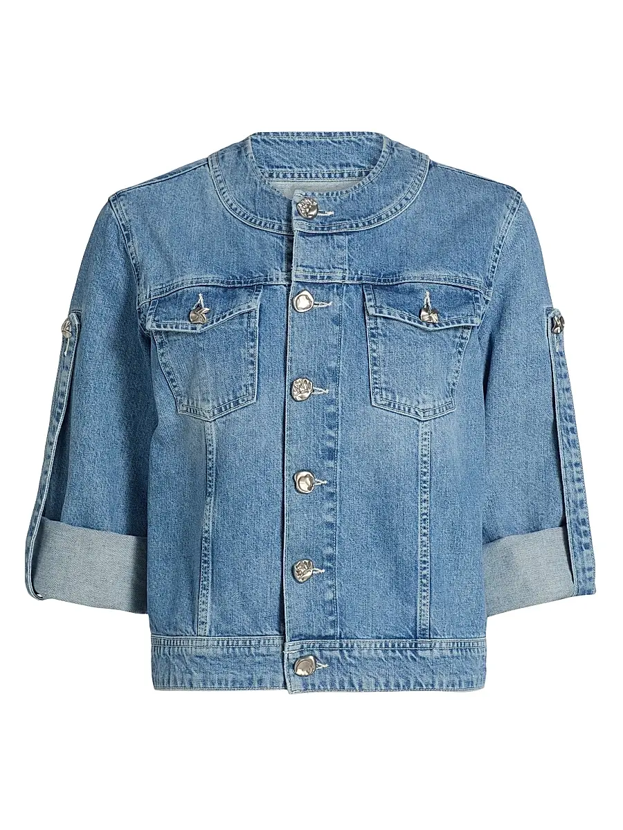 L'Agence Women's Anouk Denim Button-Front Jacket | Image 1 L'Agence Women's Anouk Denim Button-Front Jacket | Image 1