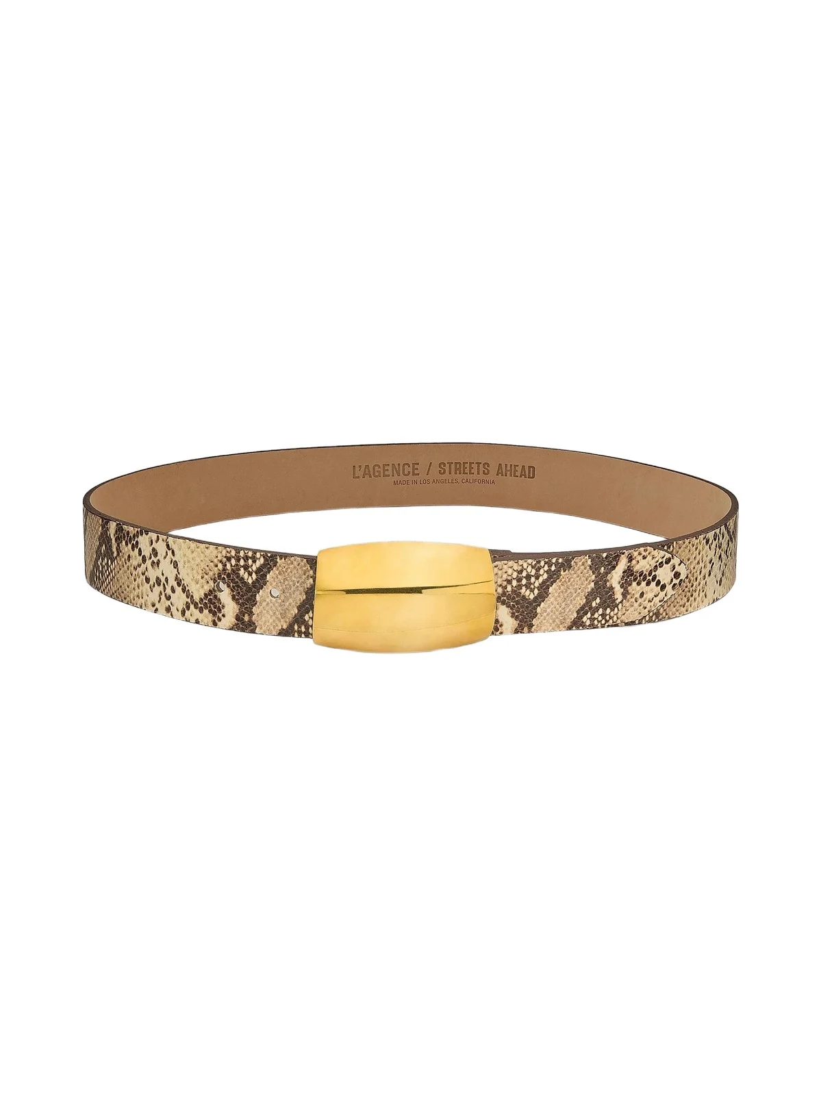 Women's Milou Snakeskin-Embossed Leather Belt Women's Milou Snakeskin-Embossed Leather Belt