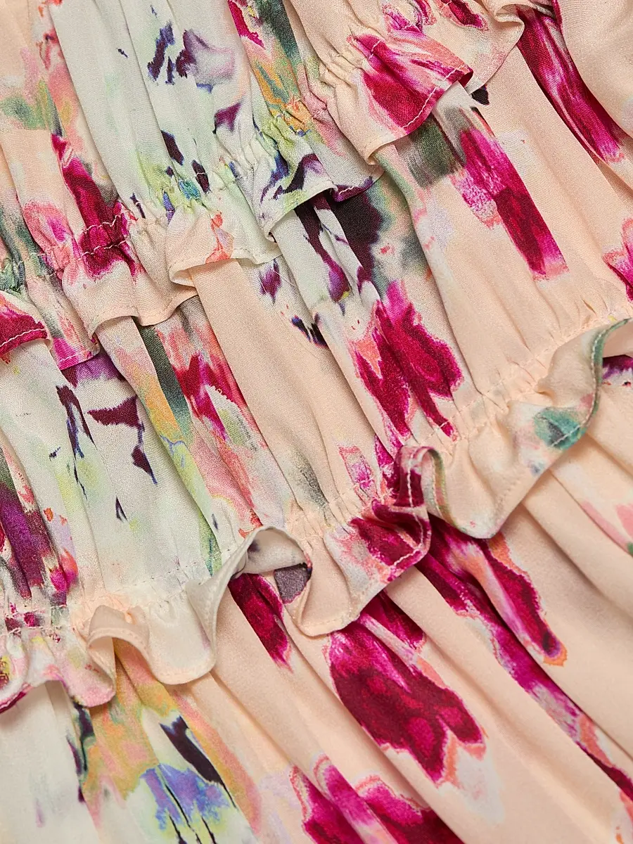Ulla Johnson Women's Clove Ruffled Floral Silk Maxi Dress | Thumbnail 7