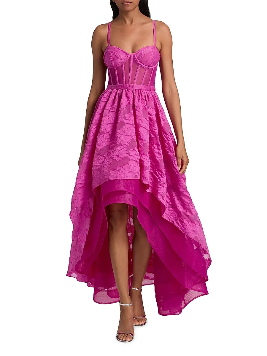 BCBGMAXAZRIA Women's Organza High-Low Gown | Thumbnail 2 BCBGMAXAZRIA Women's Organza High-Low Gown | Thumbnail 2