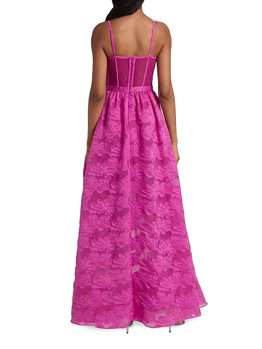 BCBGMAXAZRIA Women's Organza High-Low Gown | Thumbnail 5 BCBGMAXAZRIA Women's Organza High-Low Gown | Thumbnail 5
