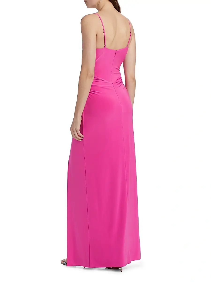BCBGMAXAZRIA Women's Gathered Cowlneck Gown | Thumbnail 5 BCBGMAXAZRIA Women's Gathered Cowlneck Gown | Thumbnail 5
