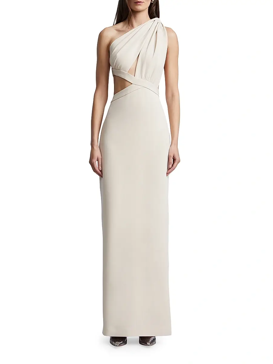 BCBGMAXAZRIA Women's Selene One-Shoulder Cut Out Gown | Thumbnail 2 BCBGMAXAZRIA Women's Selene One-Shoulder Cut Out Gown | Thumbnail 2