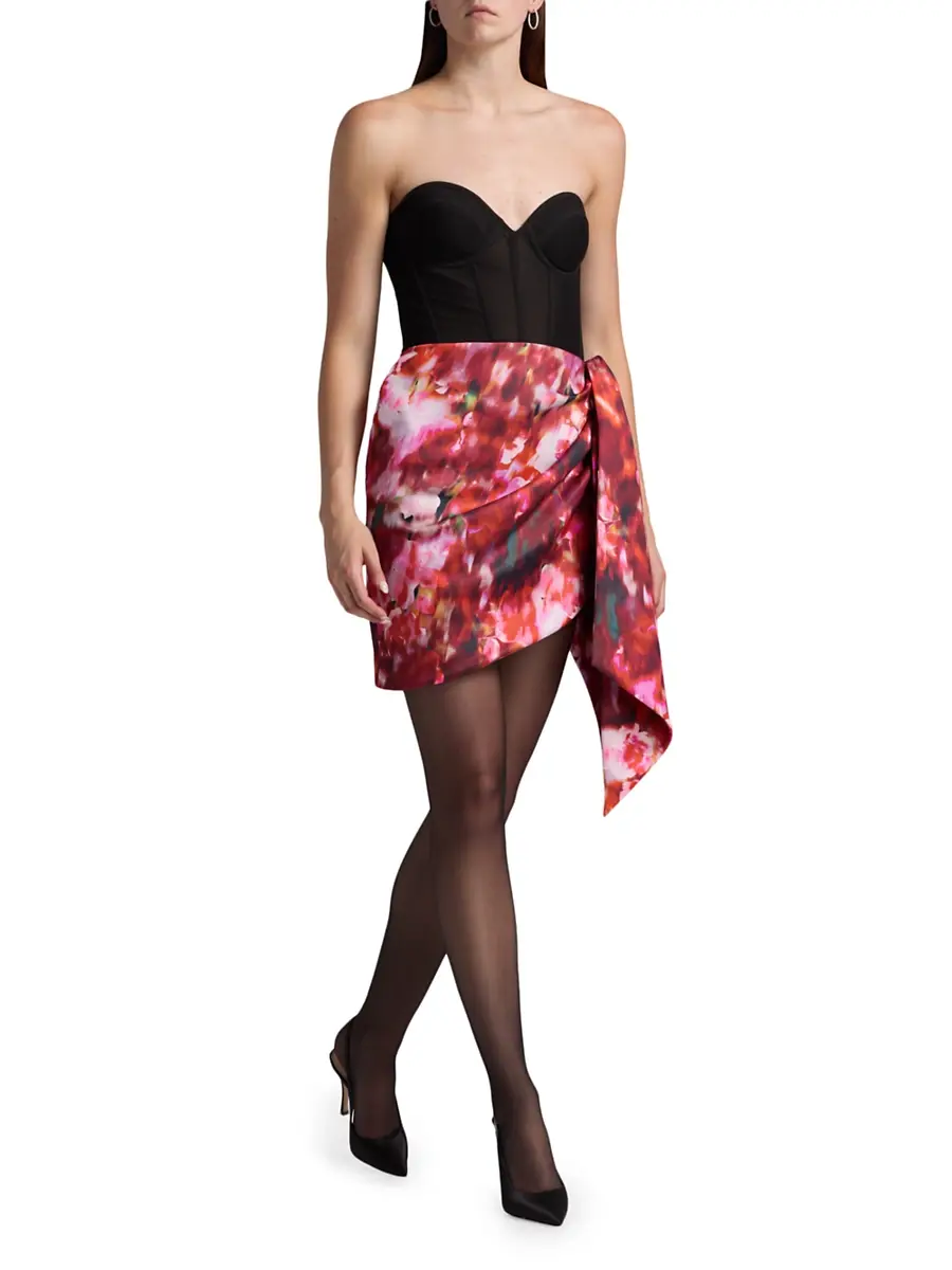 BCBGMAXAZRIA Women's Printed Bustier Minidress | Thumbnail 2