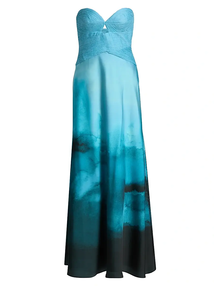 Amur Women's Cova Ombré Chiffon Strapless Gown