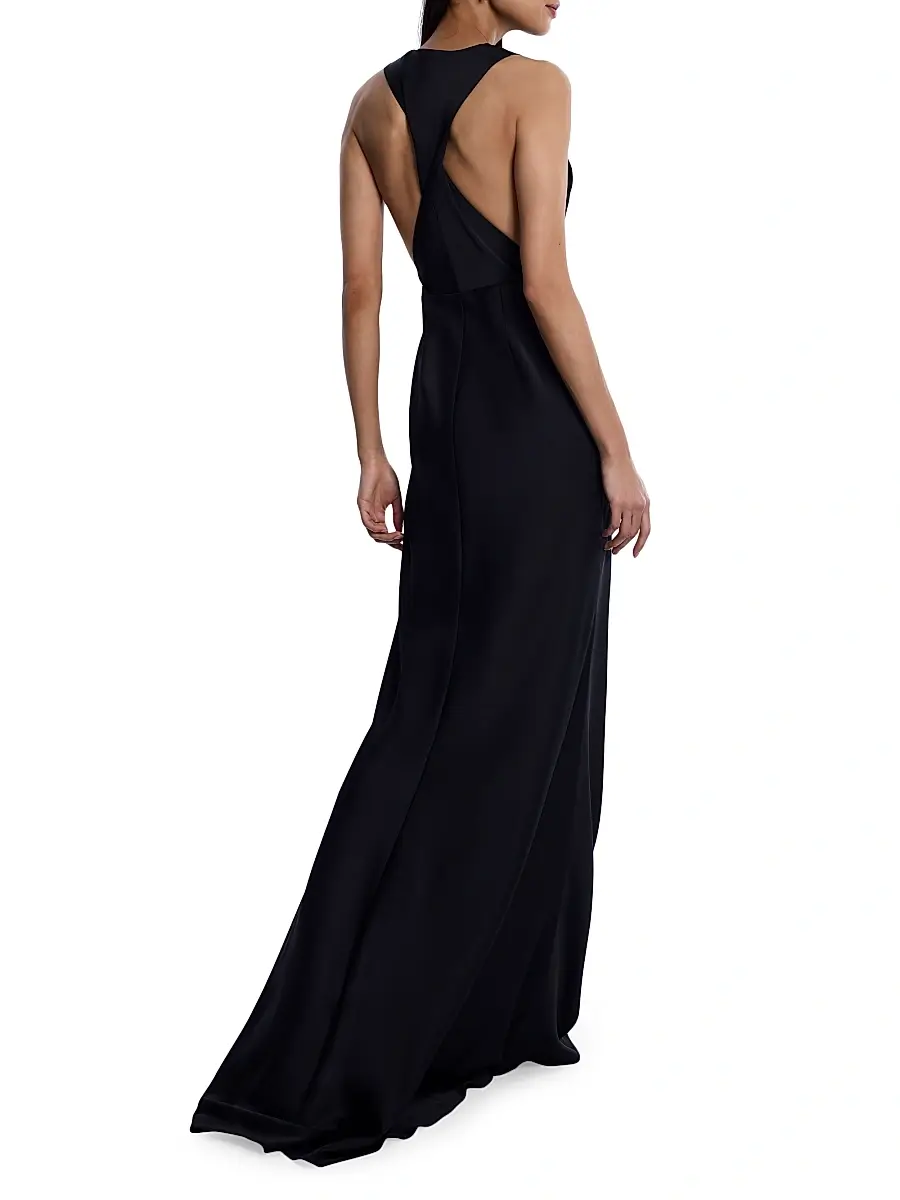 BCBGMAXAZRIA Women's Cowlneck Satin Gown | Thumbnail 5 BCBGMAXAZRIA Women's Cowlneck Satin Gown | Thumbnail 5