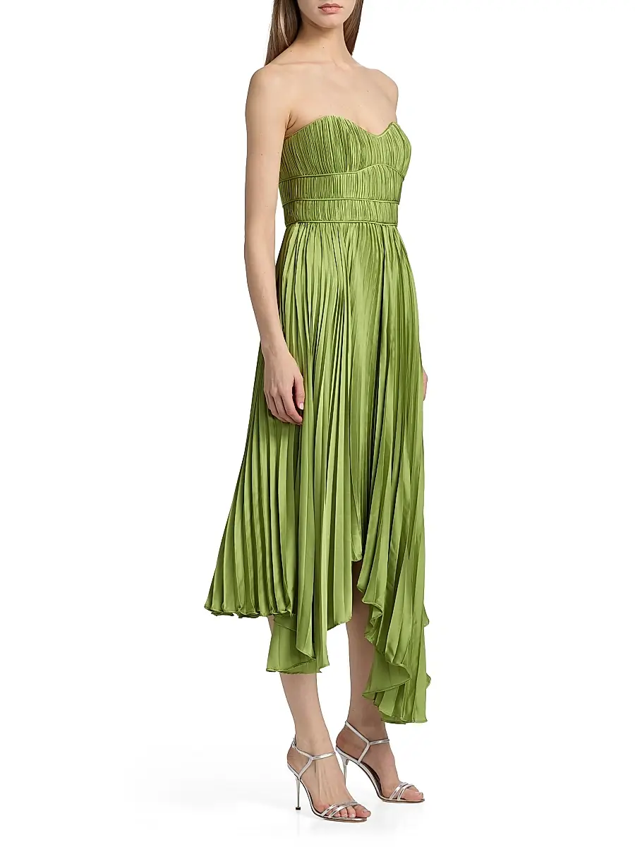 Amur Women's Juliett Plissé Midi-Dress | Thumbnail 4