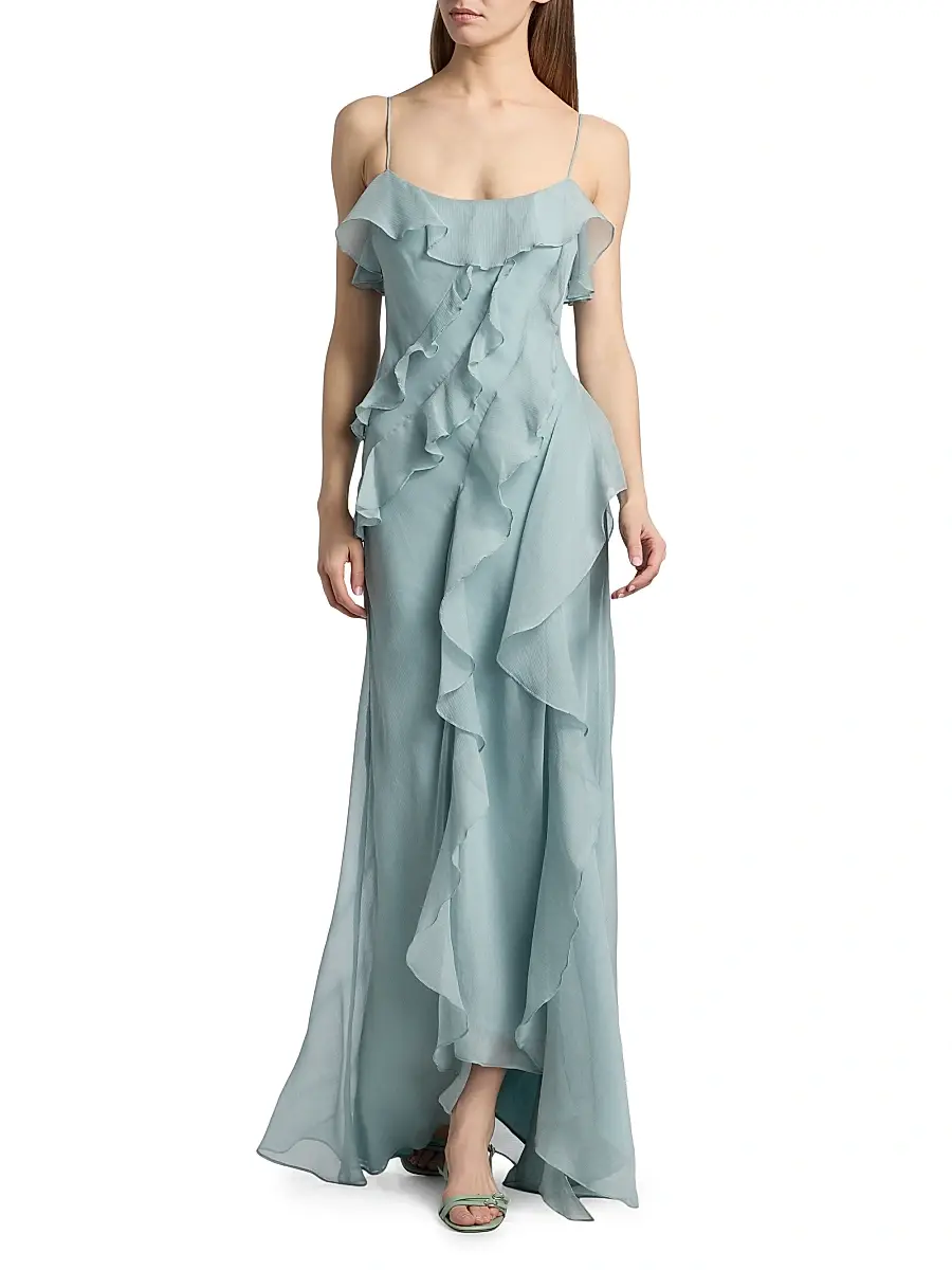 Amur Women's Ruthie Cascade Maxi Dress | Thumbnail 2 Amur Women's Ruthie Cascade Maxi Dress | Thumbnail 2