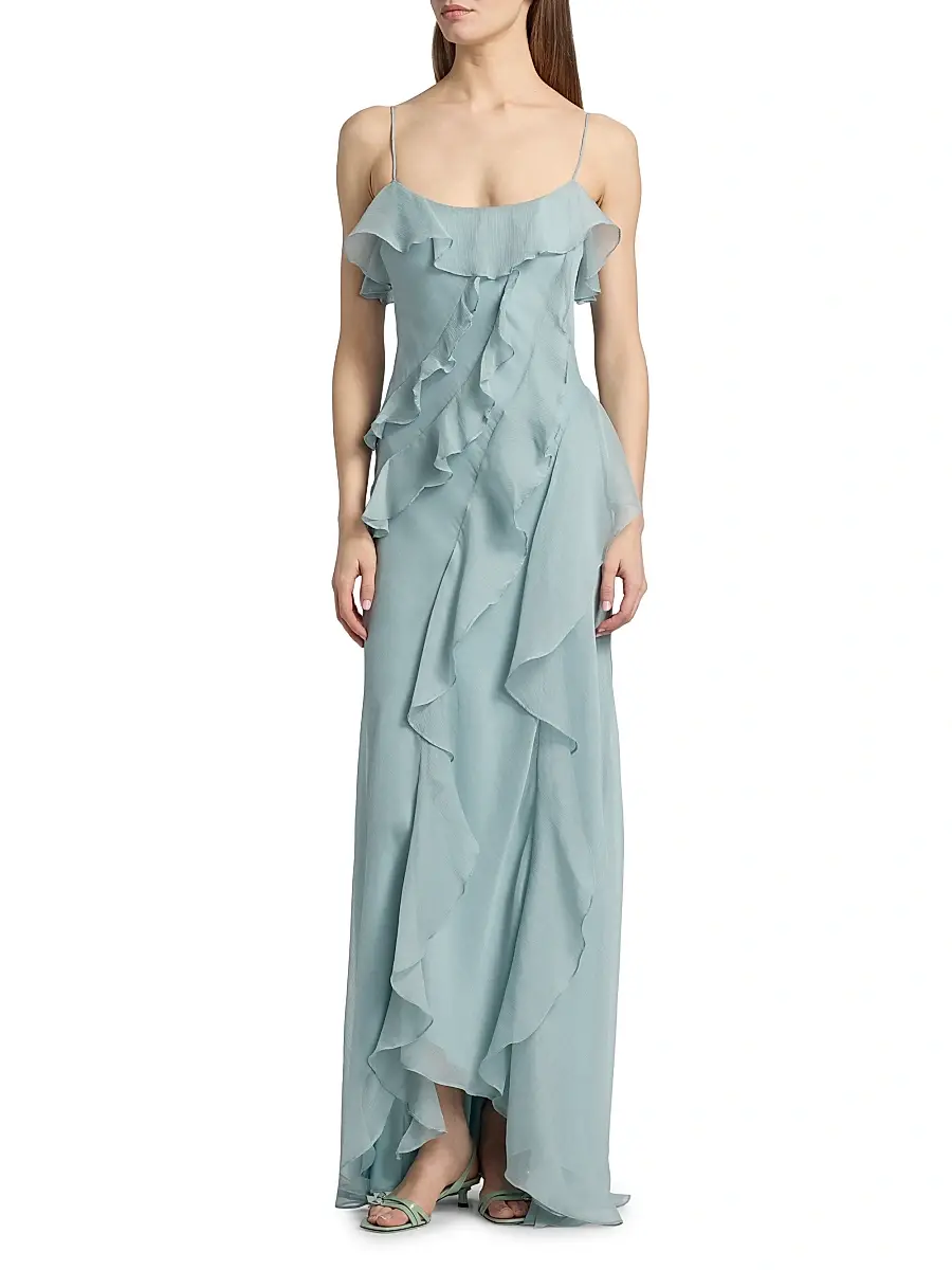 Amur Women's Ruthie Cascade Maxi Dress | Thumbnail 3 Amur Women's Ruthie Cascade Maxi Dress | Thumbnail 3