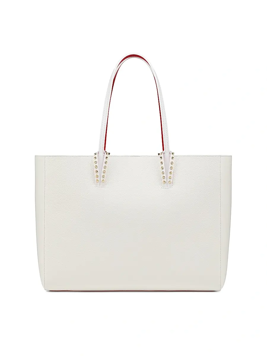 Christian Louboutin Women's Cabata Leather Tote Bag - Bianco | Image 1 Christian Louboutin Women's Cabata Leather Tote Bag - Bianco | Image 1