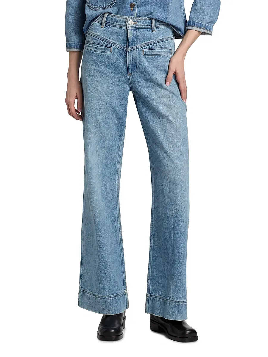 Ba&sh Women's Ranja Flared Wide-Leg Jeans | Thumbnail 3