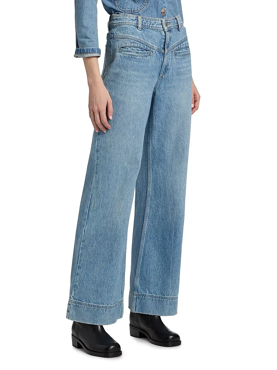 Ba&sh Women's Ranja Flared Wide-Leg Jeans | Thumbnail 4