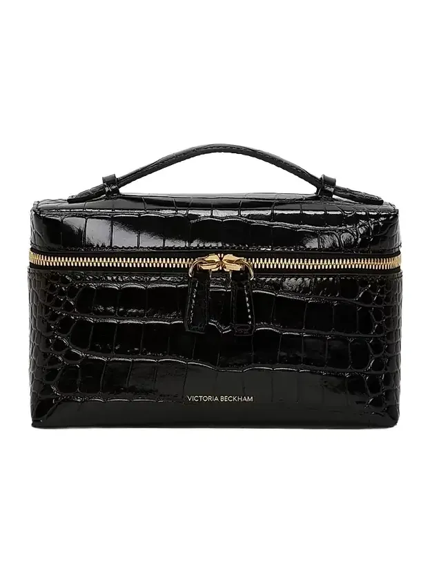 Women's Dorian Croc-Embossed Leather Vanity Bag Women's Dorian Croc-Embossed Leather Vanity Bag