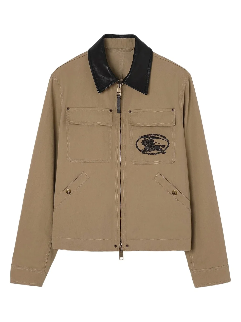 Men's Westley Logo Embroidered Cotton Jacket Men's Westley Logo Embroidered Cotton Jacket