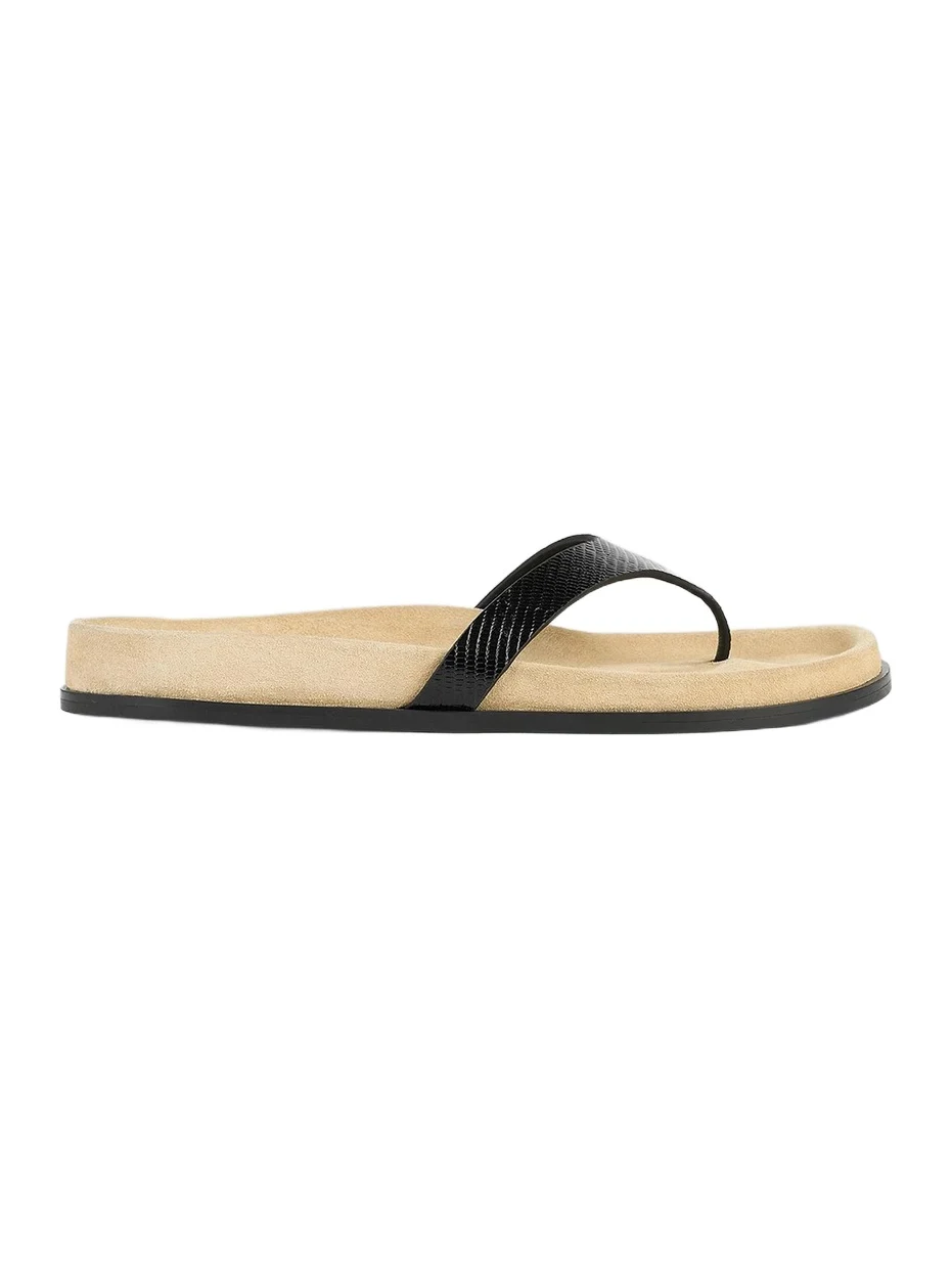 TOTEME Women's Swift Lizard-Embossed Sandals