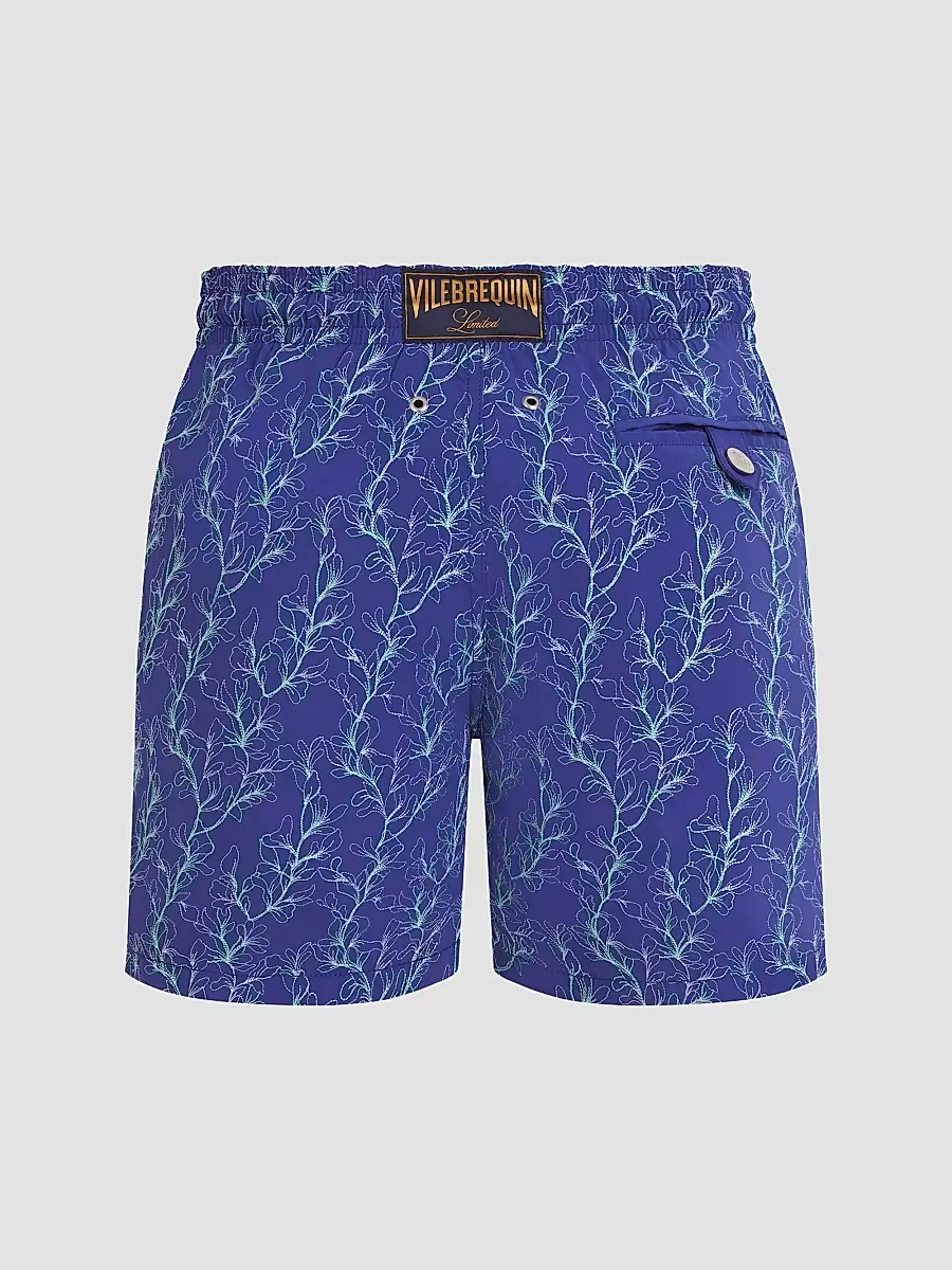 Vilebrequin Men's Men's Mistral Embroidered X-Ray Seaweed Swim Trunks | Thumbnail 4 Vilebrequin Men's Men's Mistral Embroidered X-Ray Seaweed Swim Trunks | Thumbnail 4