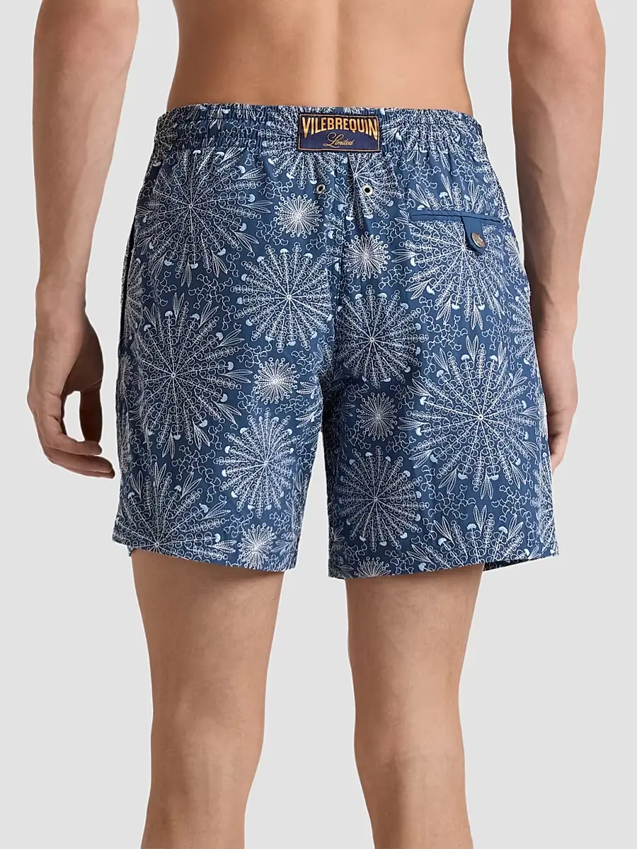 Vilebrequin Men's Men's Mistral Embroidered Sea Urchin Swim Trunks | Thumbnail 2