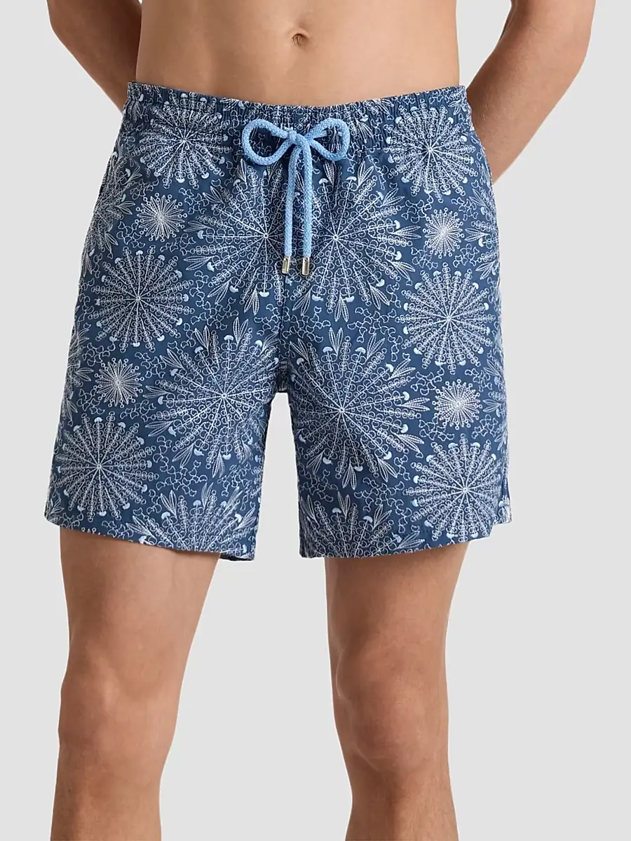 Vilebrequin Men's Men's Mistral Embroidered Sea Urchin Swim Trunks | Thumbnail 3