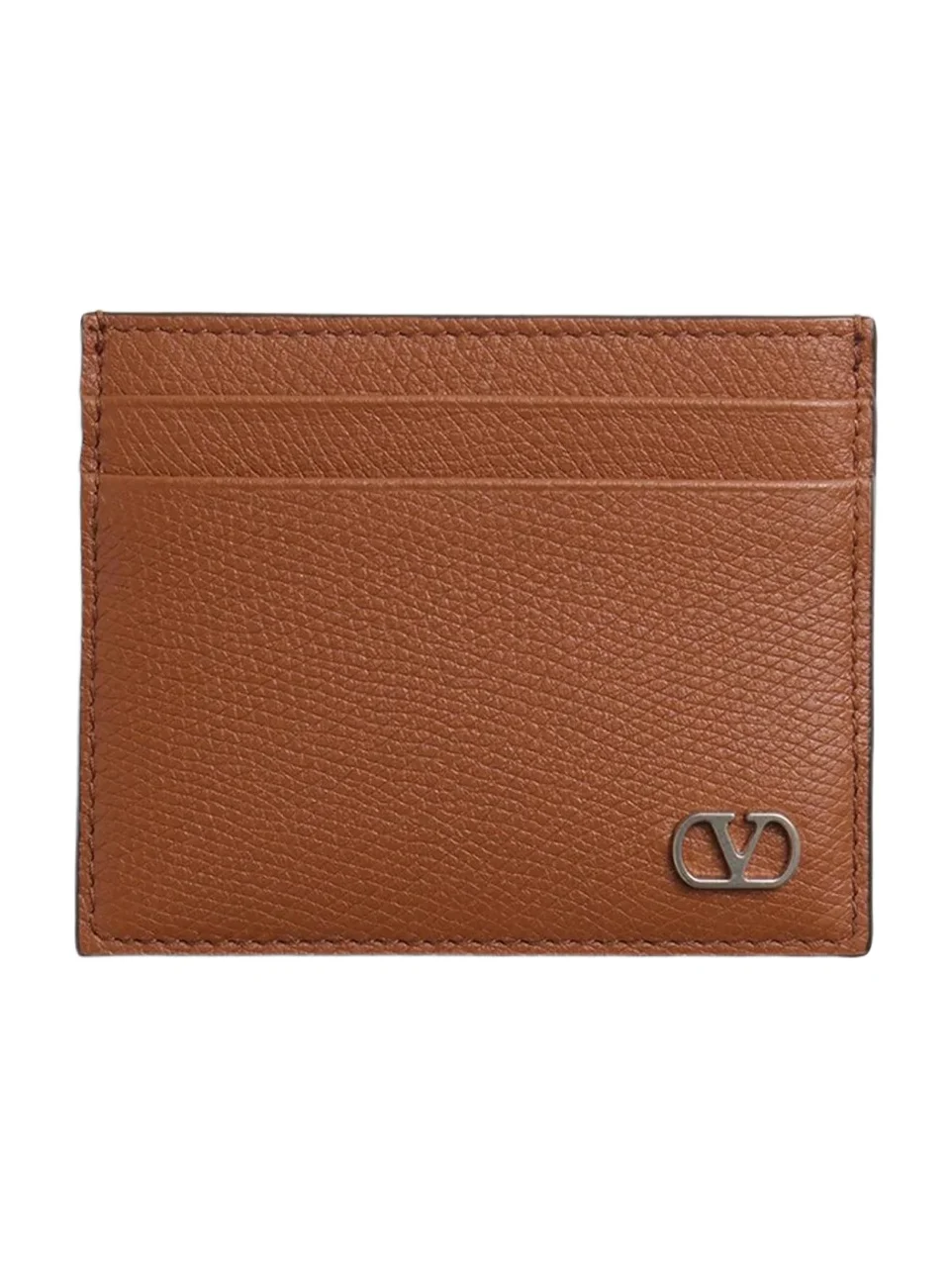 Valentino Men's VLogo Signature Grainy Calfskin Card Holder