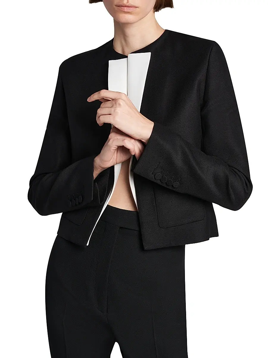 Tom Ford Women's Virgin Wool-Silk Jacket | Thumbnail 6 Tom Ford Women's Virgin Wool-Silk Jacket | Thumbnail 6