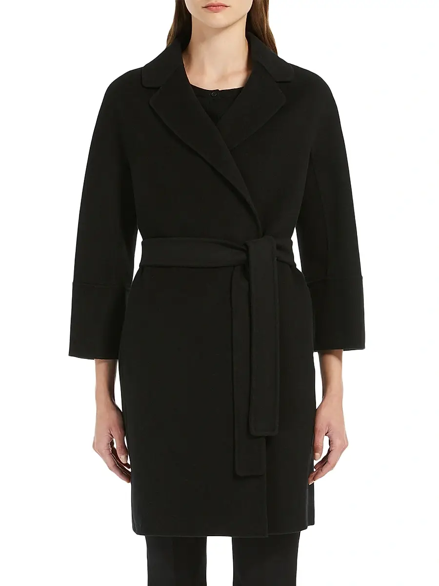 Max Mara Women's Short Double Faced Wool Coat | Thumbnail 2 Max Mara Women's Short Double Faced Wool Coat | Thumbnail 2