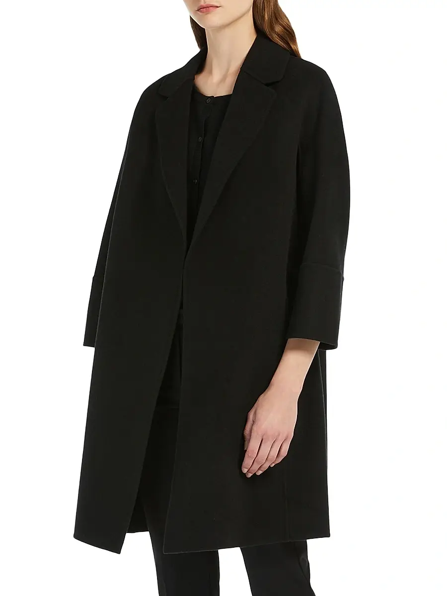 Max Mara Women's Short Double Faced Wool Coat | Thumbnail 3 Max Mara Women's Short Double Faced Wool Coat | Thumbnail 3