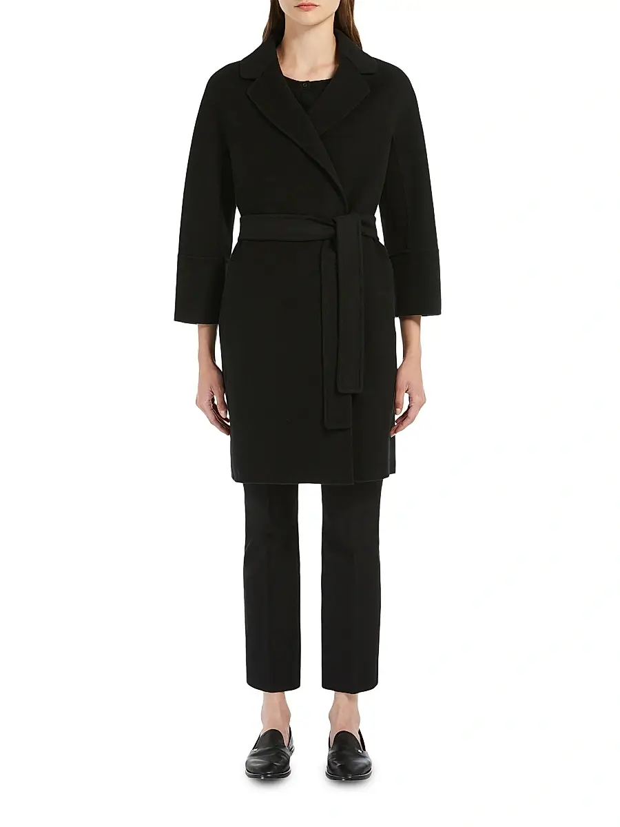 Max Mara Women's Short Double Faced Wool Coat | Thumbnail 6 Max Mara Women's Short Double Faced Wool Coat | Thumbnail 6