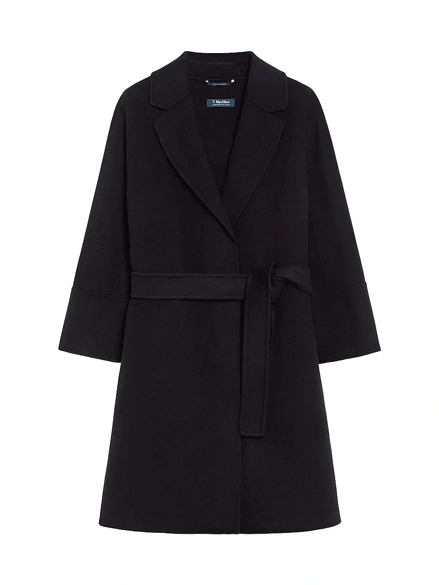 Max Mara Women's Short Double Faced Wool Coat - Black | Image 1 Max Mara Women's Short Double Faced Wool Coat - Black | Image 1