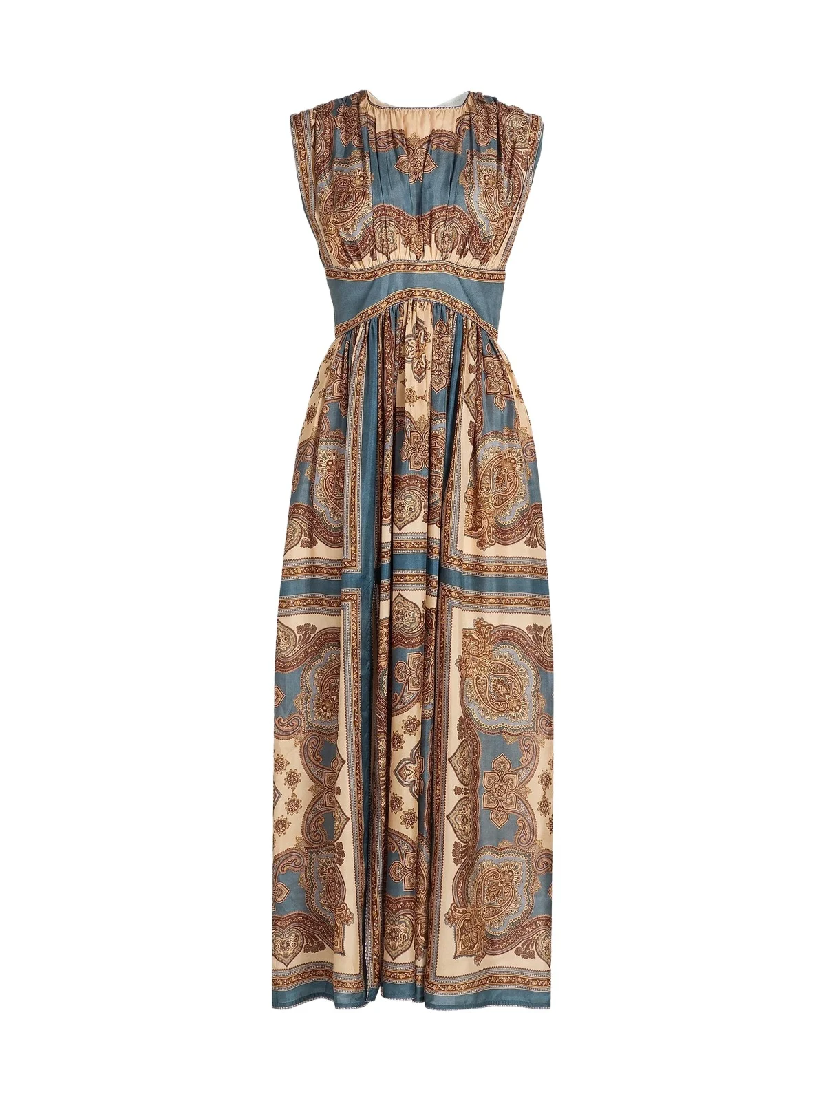 Women's Mahon Printed Silk Waisted Maxi Dress Women's Mahon Printed Silk Waisted Maxi Dress