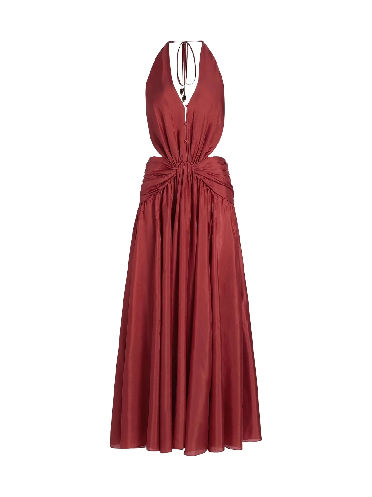 Women's Indra Silk Plunge Halter Maxi Dress Women's Indra Silk Plunge Halter Maxi Dress