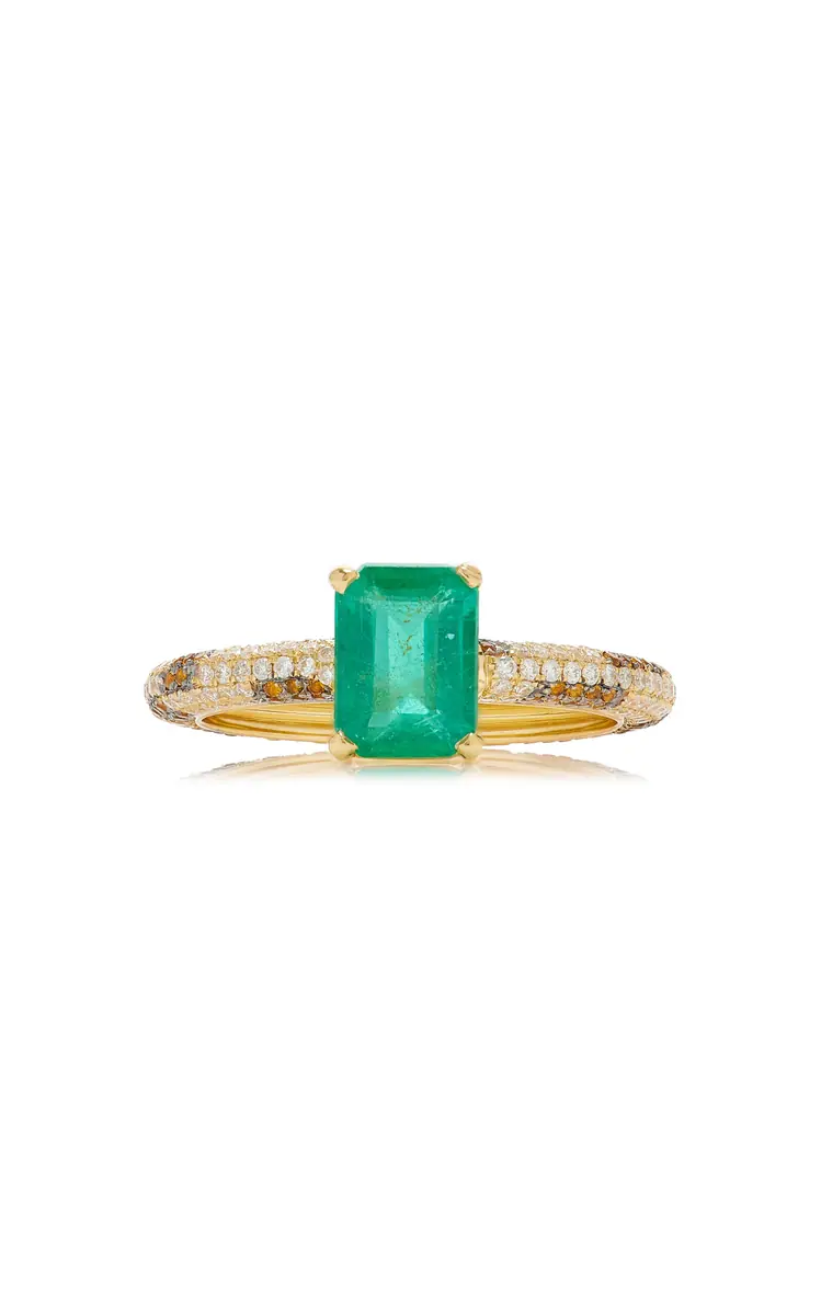 Yvonne Léon 18K Gold And Emerald Leopard Ring | Image 1 Yvonne Léon 18K Gold And Emerald Leopard Ring | Image 1