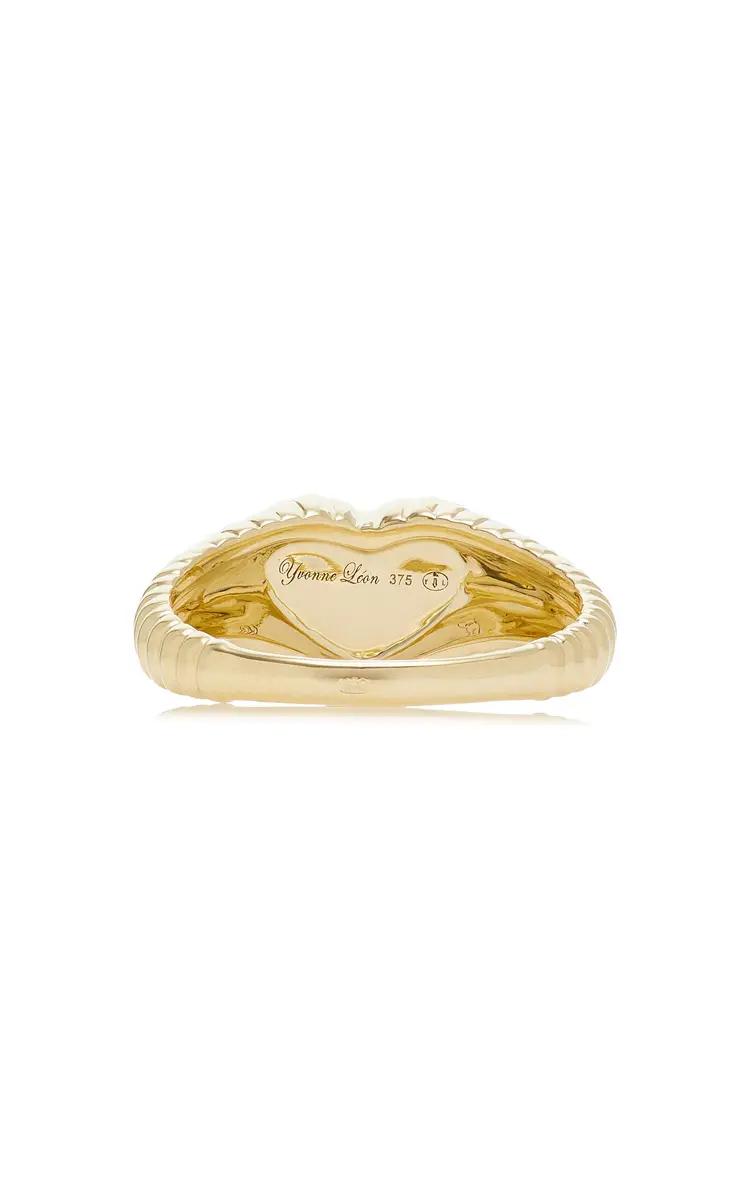 Yvonne Léon Baby Heart 9K Yellow Gold Diamond Ring | Thumbnail 5 Yvonne Léon Baby Heart 9K Yellow Gold Diamond Ring | Thumbnail 5