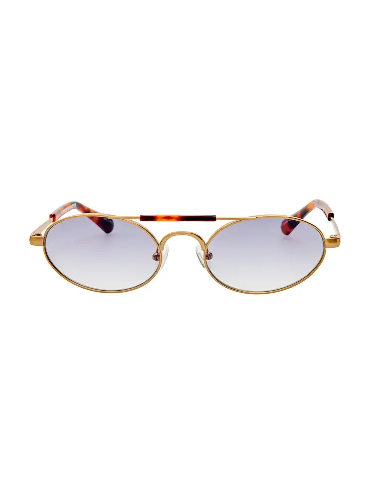 Dries Van Noten Aviator-Frame Metal Sunglasses
