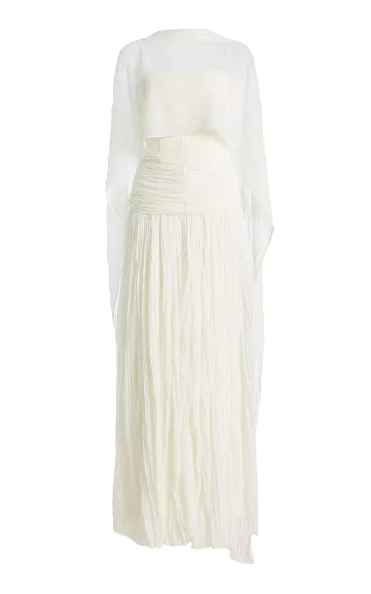 Simkhai Danielle Crinkled Jersey Cape Gown | Thumbnail 13 Simkhai Danielle Crinkled Jersey Cape Gown | Thumbnail 13