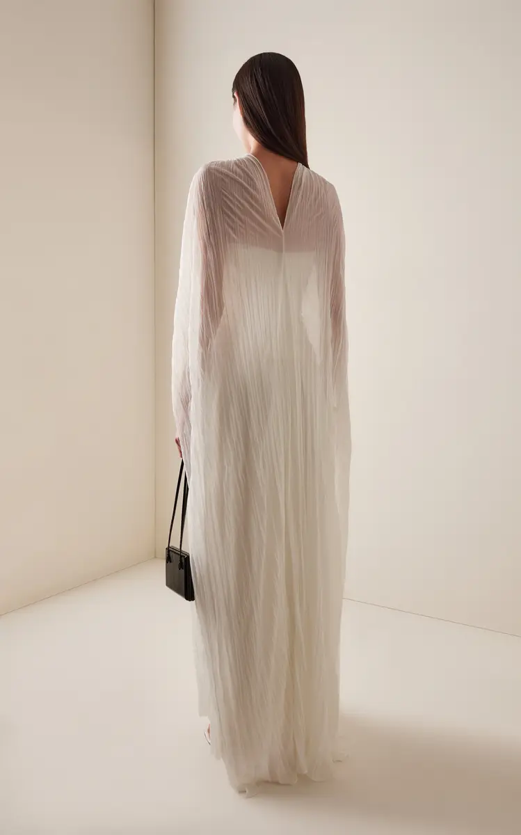 Simkhai Danielle Crinkled Jersey Cape Gown | Thumbnail 4 Simkhai Danielle Crinkled Jersey Cape Gown | Thumbnail 4