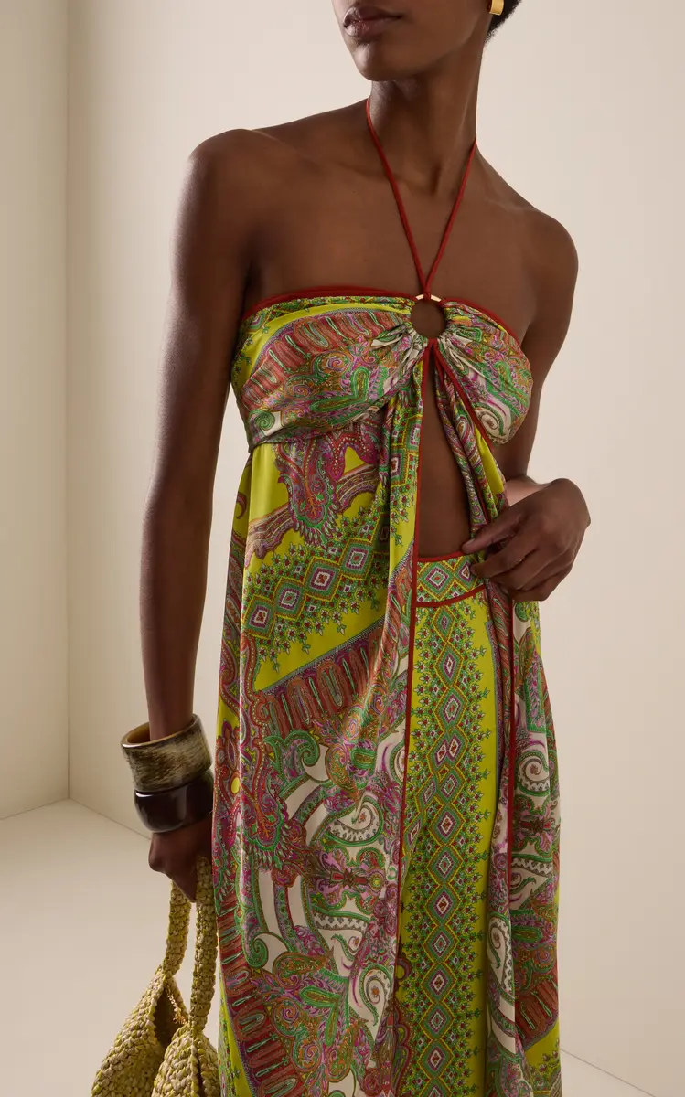 Alexis Vulcano Draped Twill Halter Top | Thumbnail 2 Alexis Vulcano Draped Twill Halter Top | Thumbnail 2